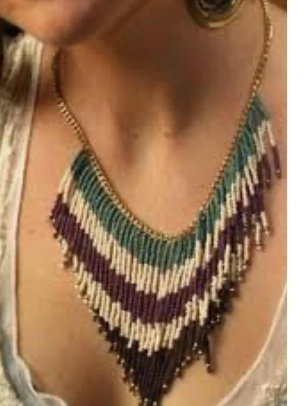 Zad bohemian beaded necklace